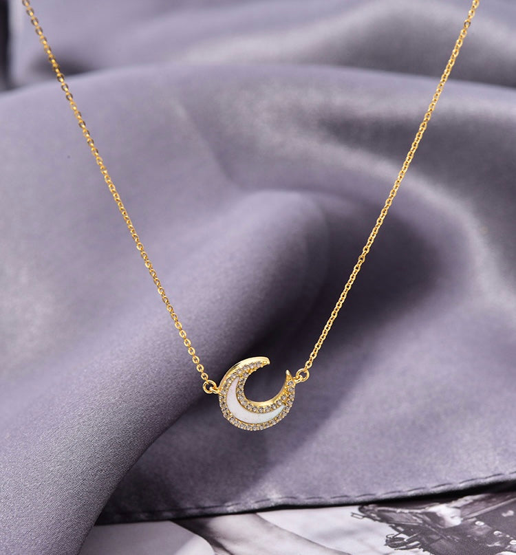 Moonlight Crescent Necklace