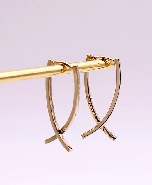 Cross Arch Hoop Earrings