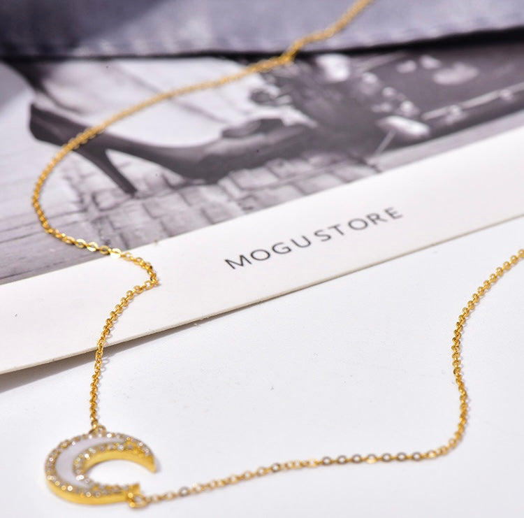 Moonlight Crescent Necklace