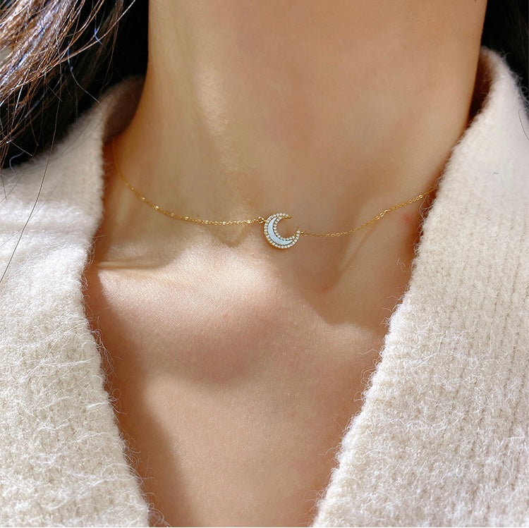 Moonlight Crescent Necklace