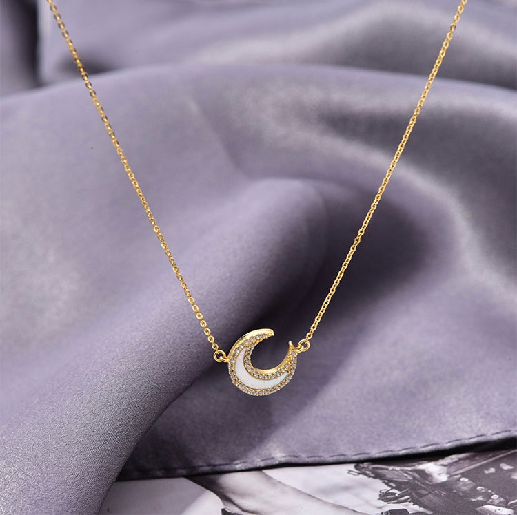 Moonlight Crescent Necklace