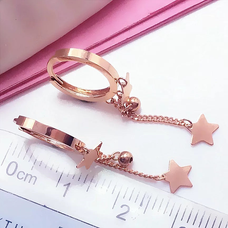 Tassel Stars Huggie Hoops