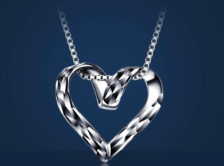 Mirrored Heart Charm Pendant