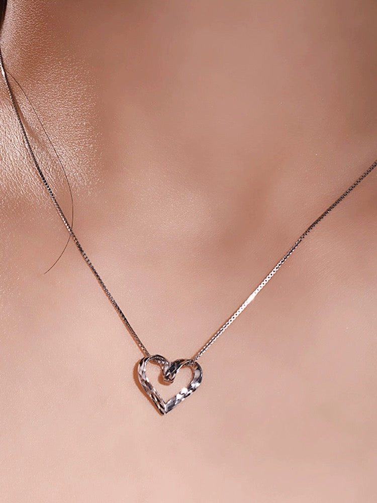 Mirrored Heart Charm Pendant