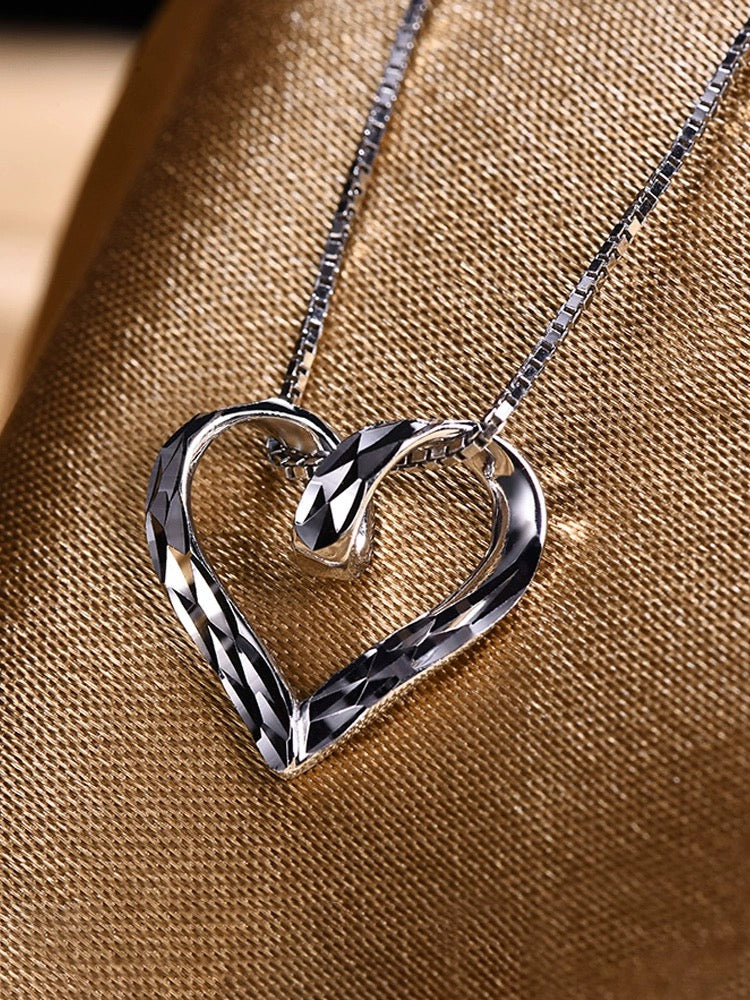 Mirrored Heart Charm Pendant