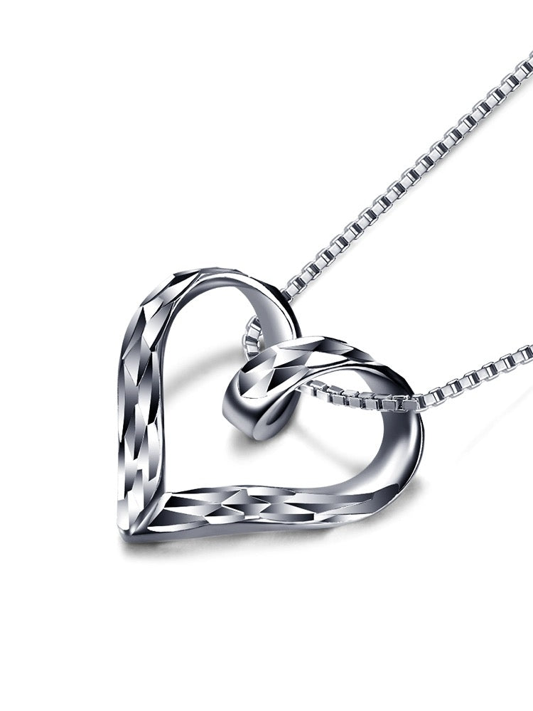 Mirrored Heart Charm Pendant