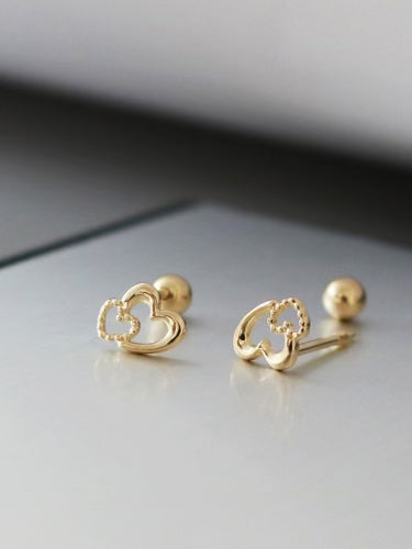 Juvenile Hearts Stud Earrings