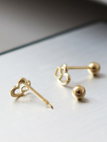 Juvenile Hearts Stud Earrings