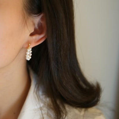 Geisha Pearl Stud Earrings