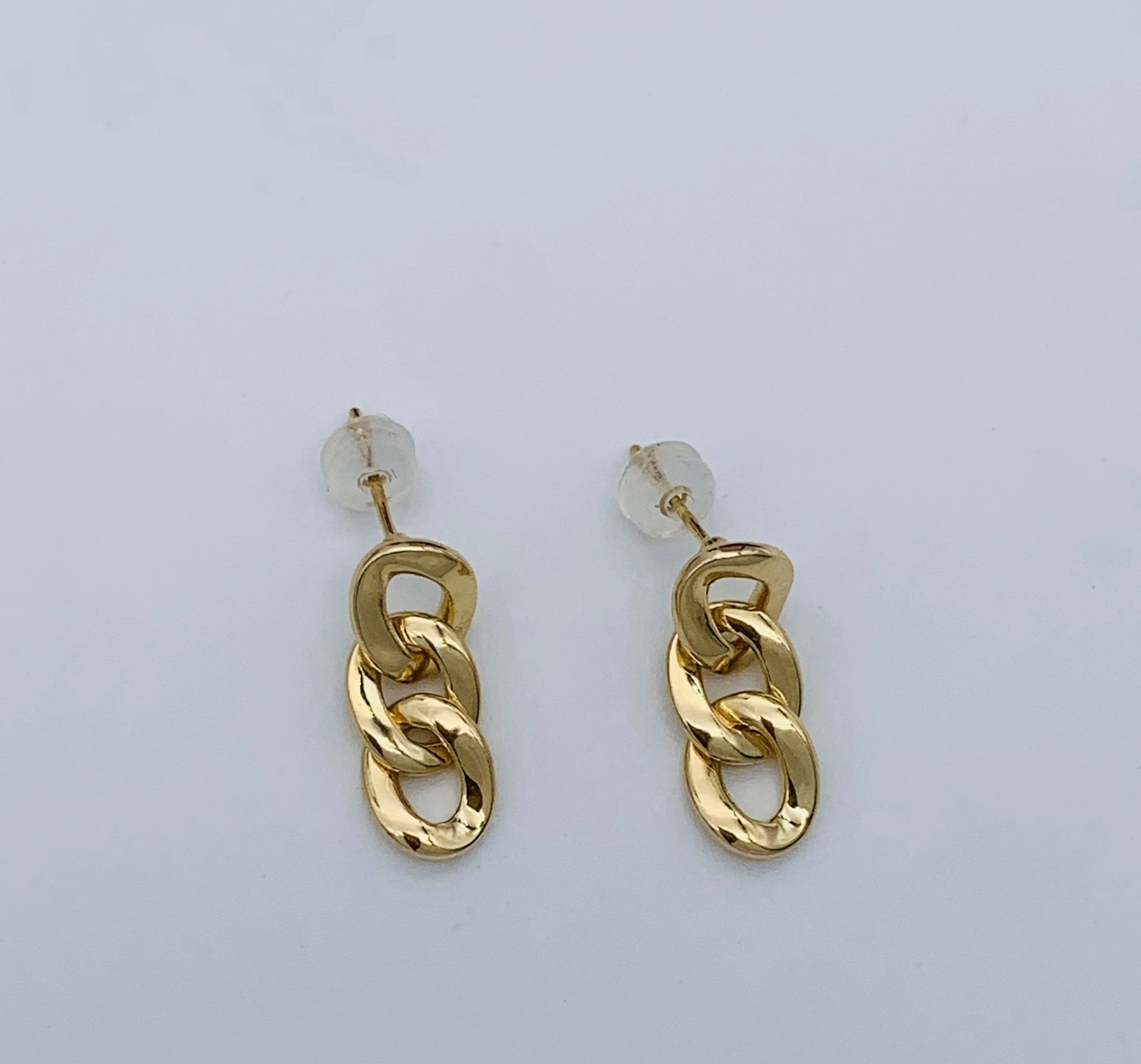 Trio Cuban Links Stud Earrings