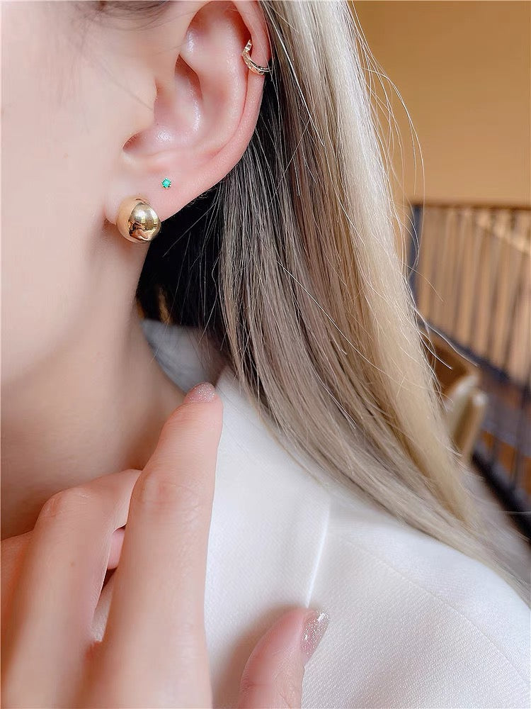 Bubble Drop Stud Earrings