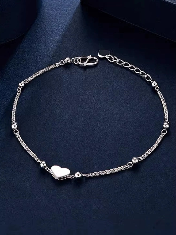 Heart & Beads Chopin Chain Bracelet