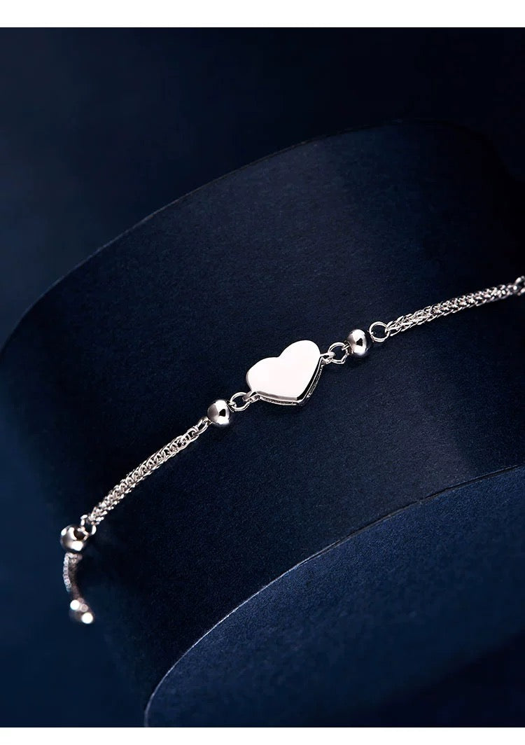 Heart & Beads Chopin Chain Bracelet