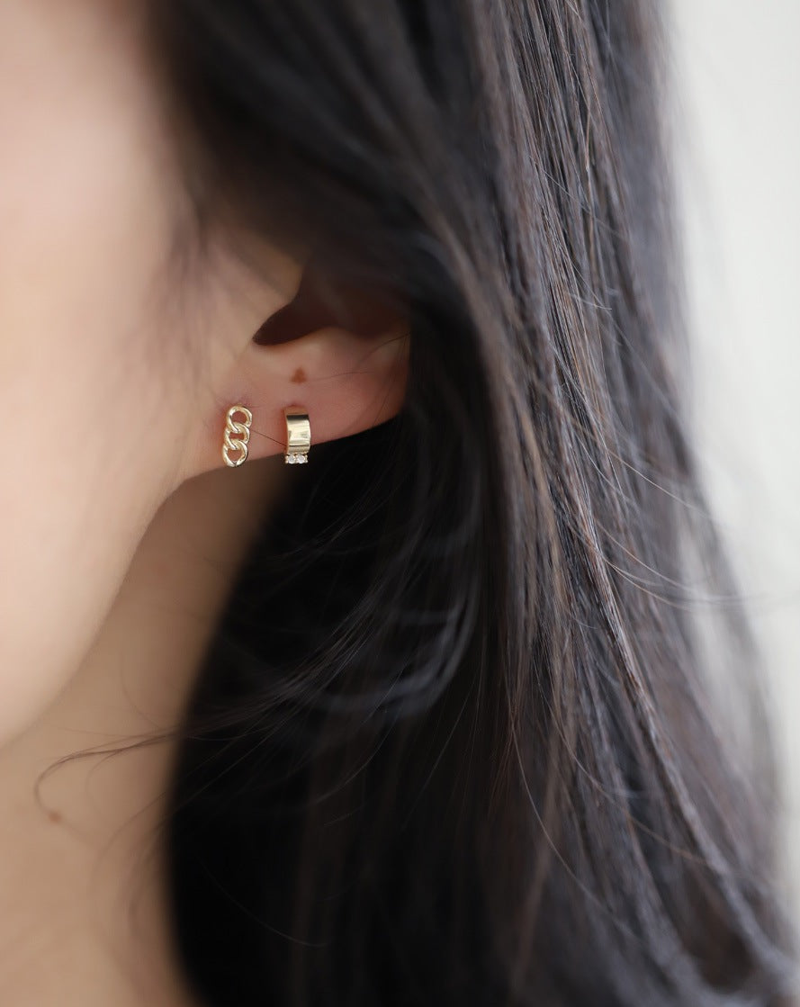 Bold Tab Stud Earrings