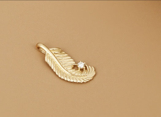 Fern Feather Charm Pendant