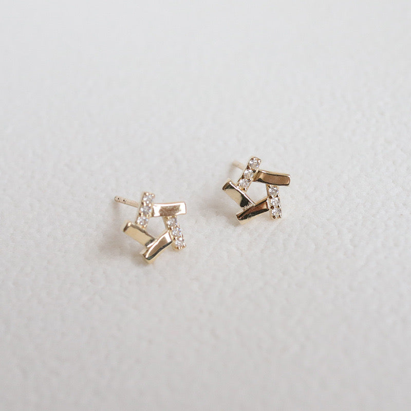 Geometric Rave Stud Earrings