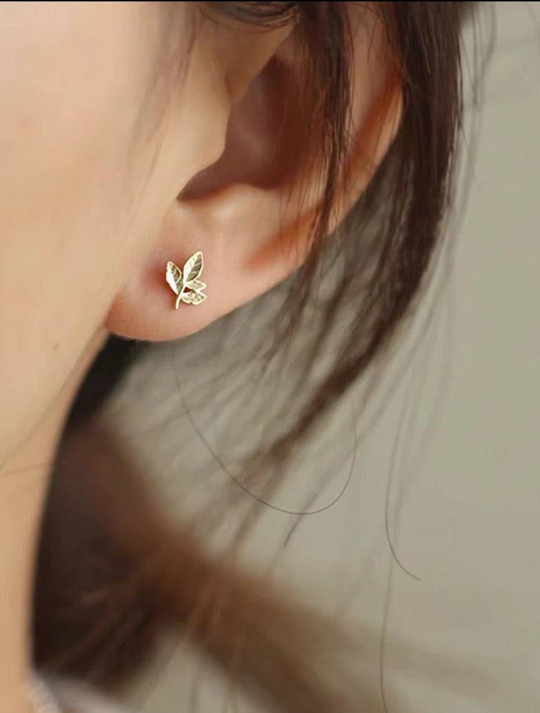 Maple Leaf Stud Earrings