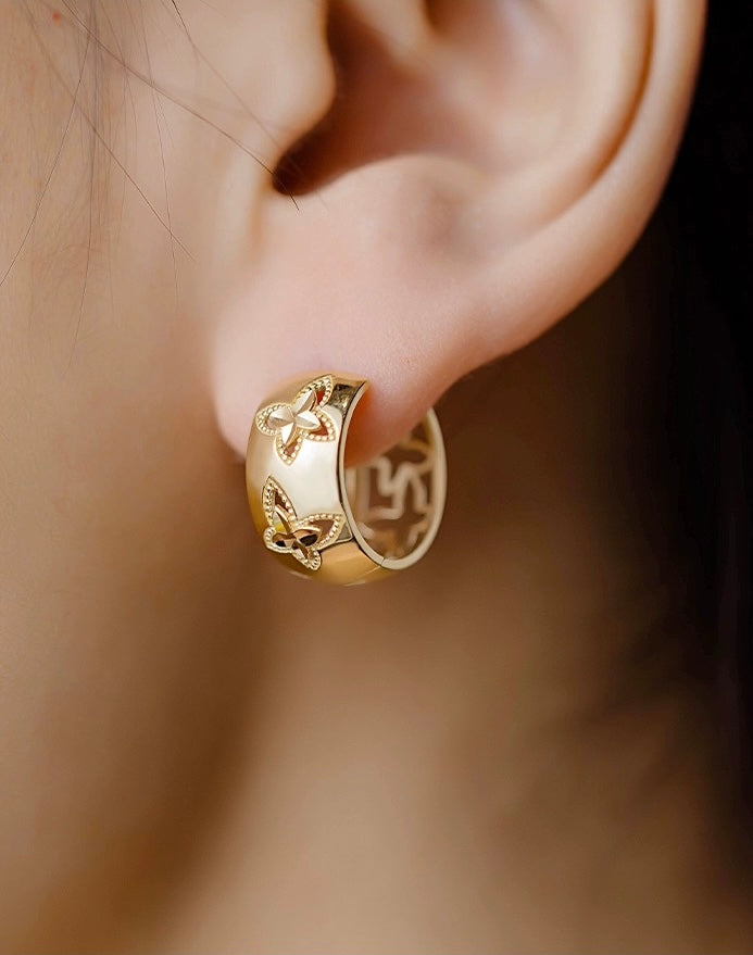 Icon Butterfly Hoop Earrings