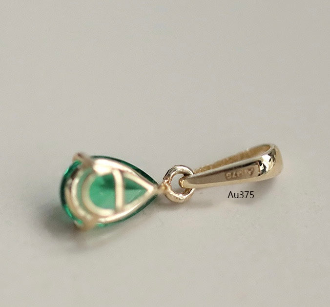 Diamond Cut Teardrop Charm Pendant