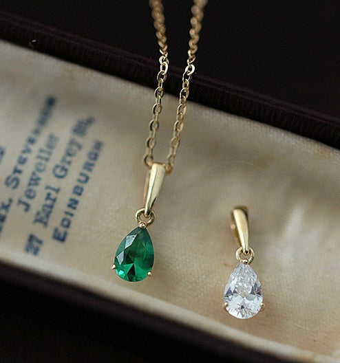 Diamond Cut Teardrop Charm Pendant