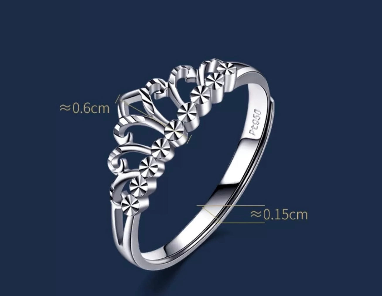 Regency Crown Stackable Ring