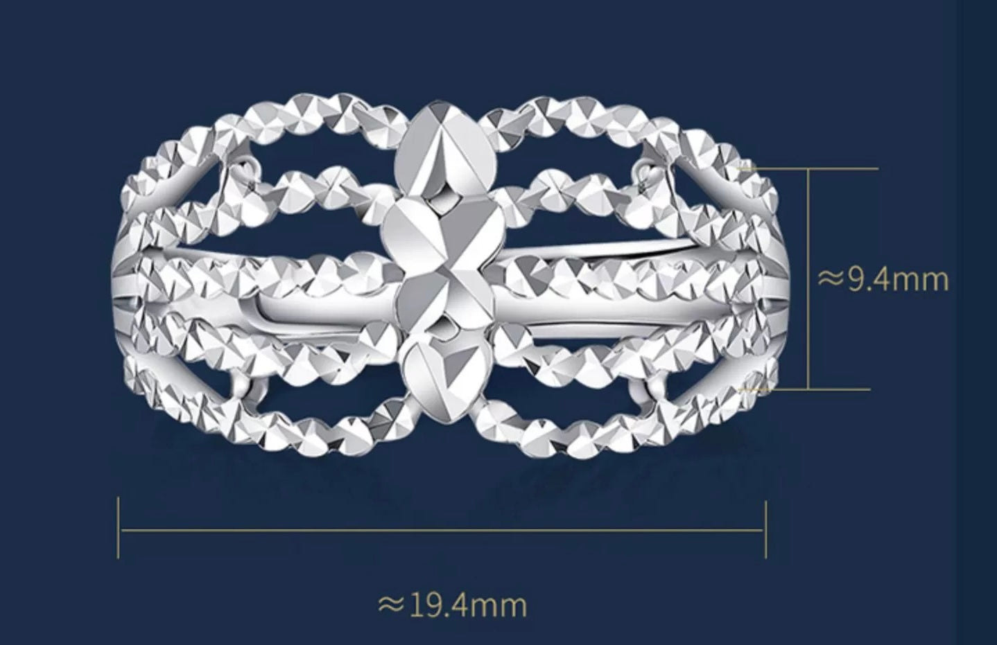 Dazzle Fan Tiara Statement Ring