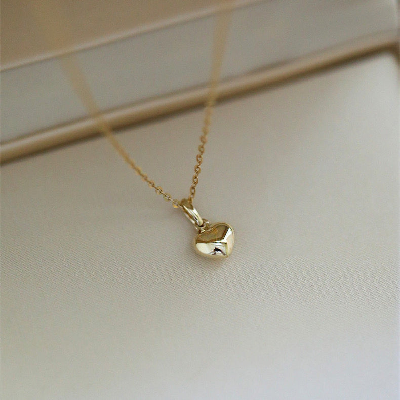 Tiny Spade Heart Charm Pendant