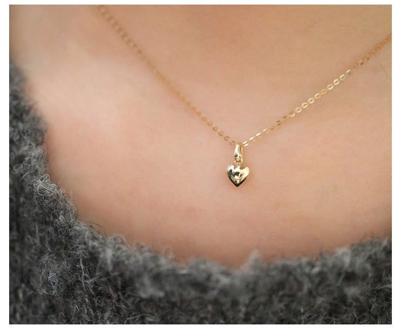 Tiny Spade Heart Charm Pendant