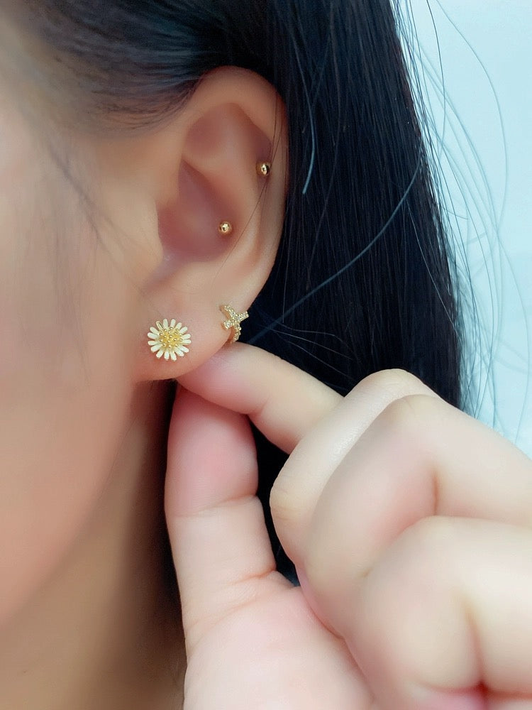 Blooming Sunflower Stud Earrings