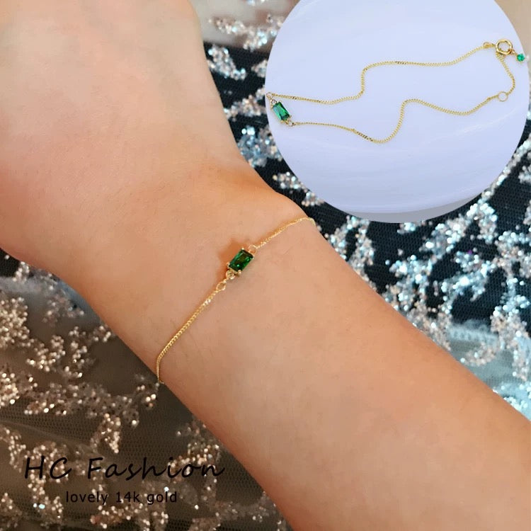 Siloh Hanging Green Bracelet