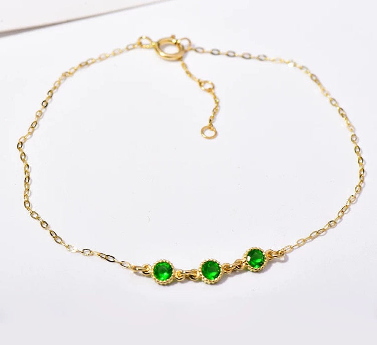 Trio Beaded Bezel Bracelet