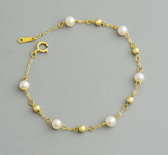 Pearl Beaded Chain Bracelet