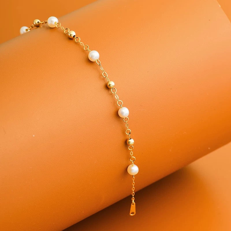 Pearl Beaded Chain Bracelet