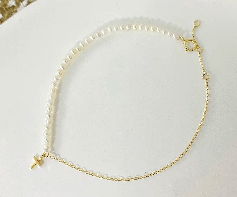 Quailey Pearl & Chain Bracelet