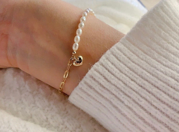 Song Sweetie Pearl Heart Bracelet