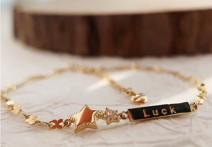 Lucky Star Cross Chain Bracelet