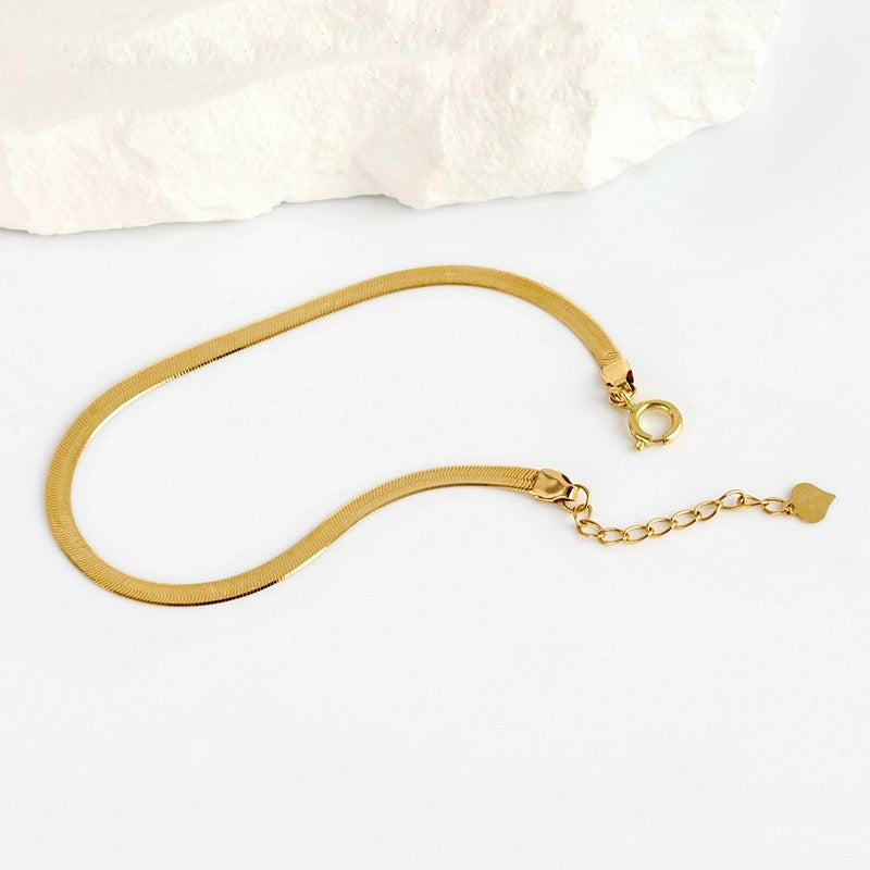 Flat Snake Chain Bracelet