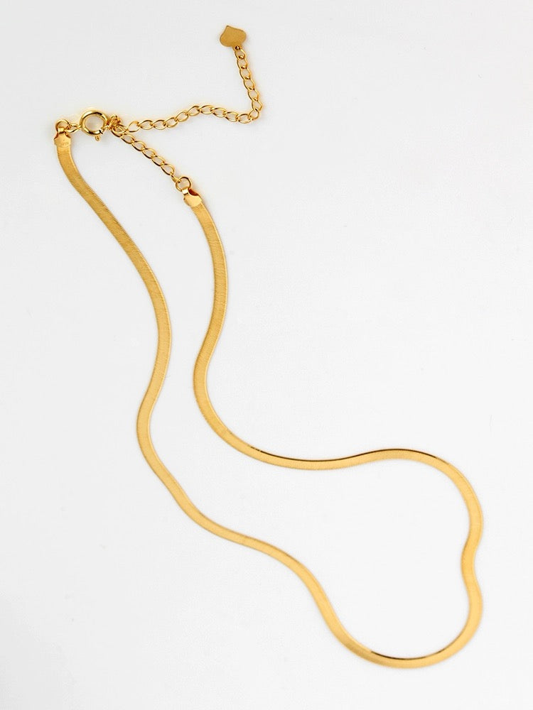 Flat Snake Chain Necklace