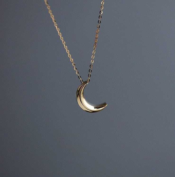 Hanging Crescent Charm Necklace