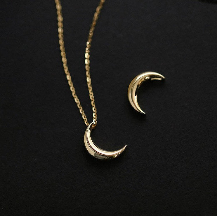 Hanging Crescent Charm Necklace