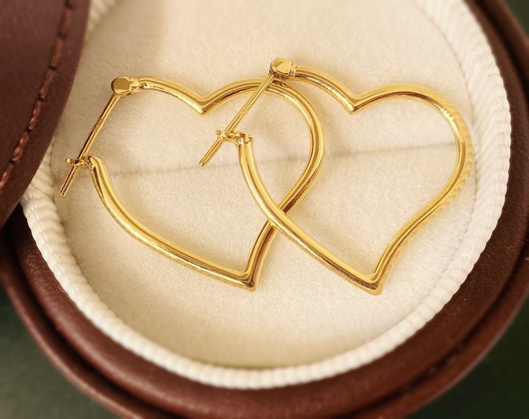 Julia Large Heart Hoop Earrings