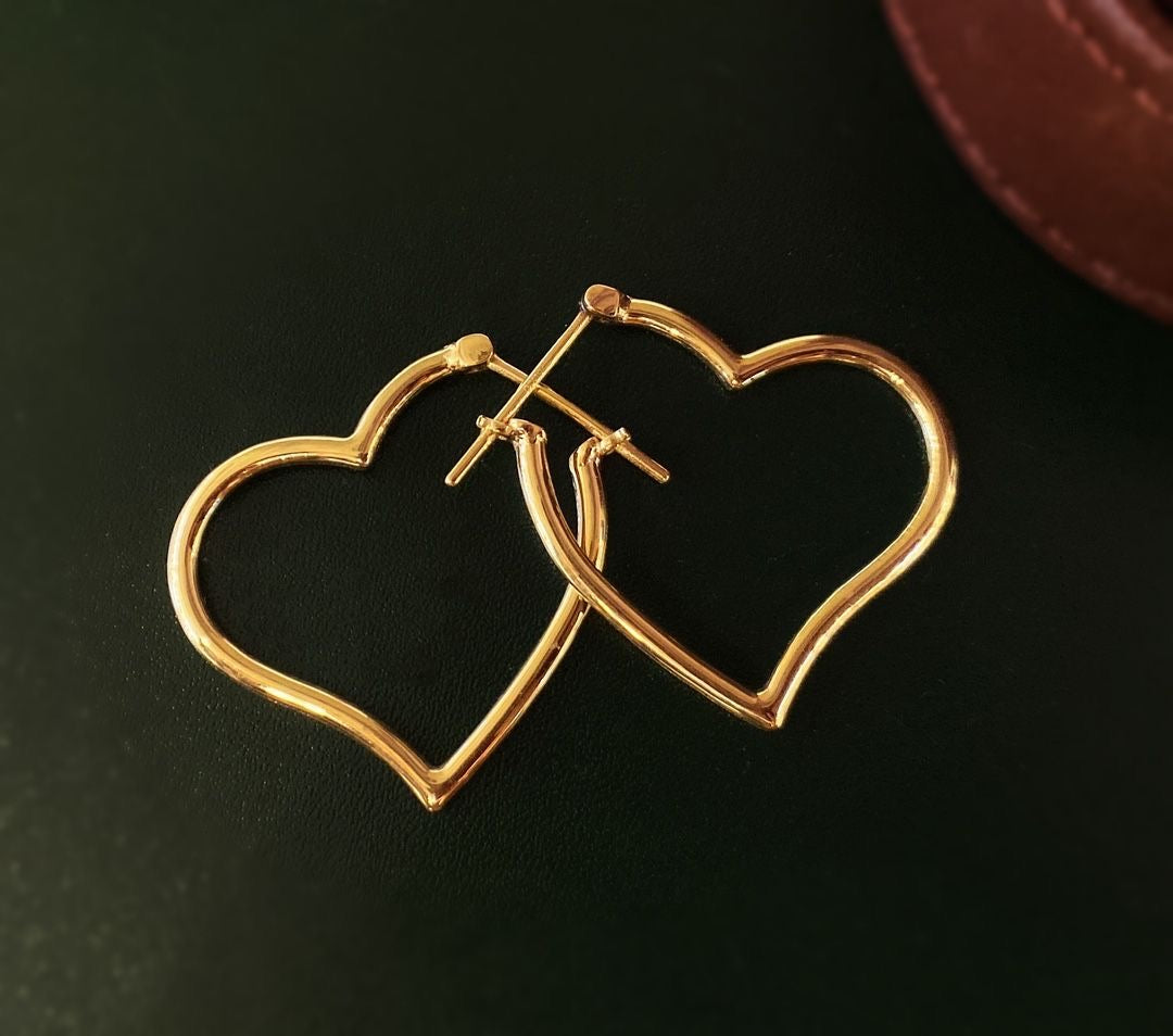 Julia Large Heart Hoop Earrings