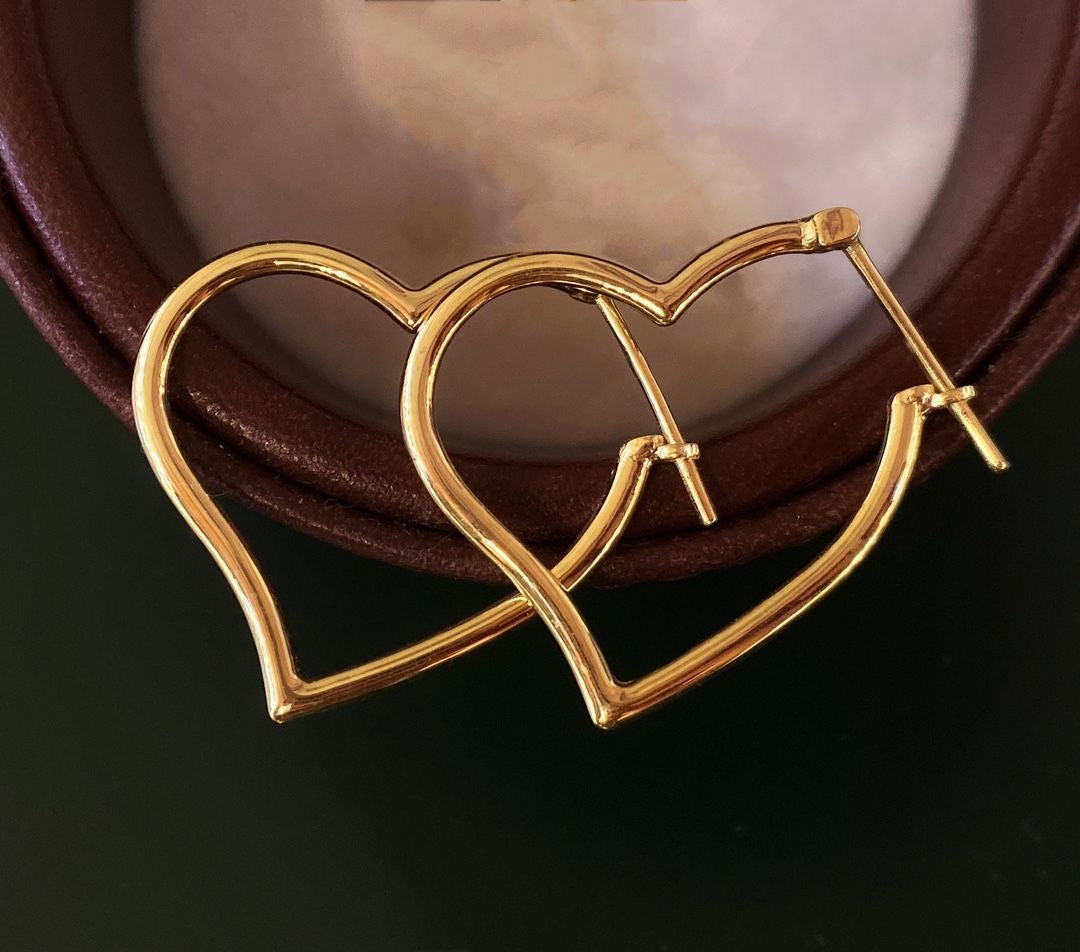 Julia Large Heart Hoop Earrings