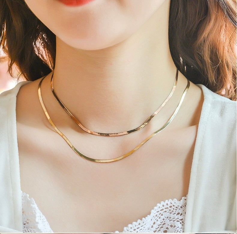 Flat Snake Chain Necklace