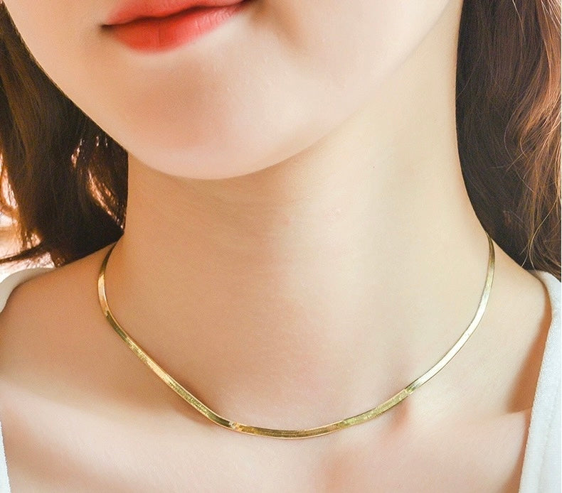 Flat Snake Chain Necklace