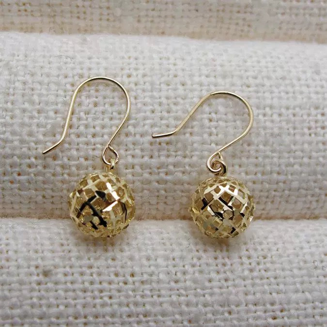 Lace Cage Dome Ear Hook Earrings