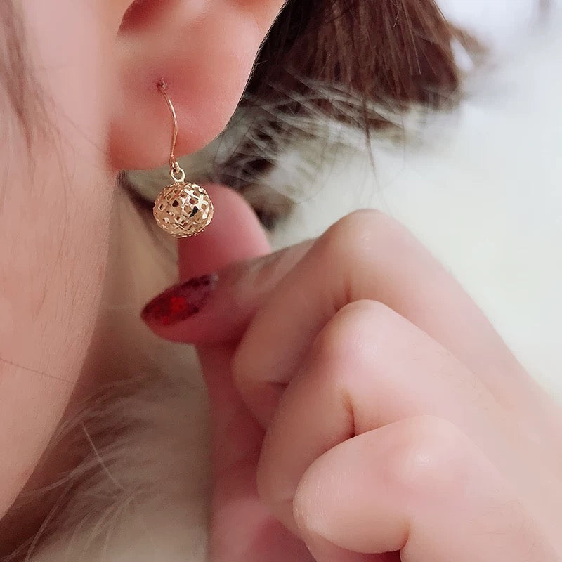 Lace Cage Dome Ear Hook Earrings