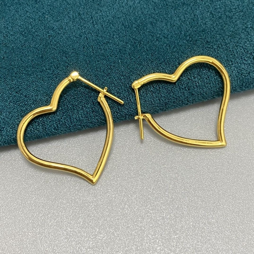 Julia Large Heart Hoop Earrings