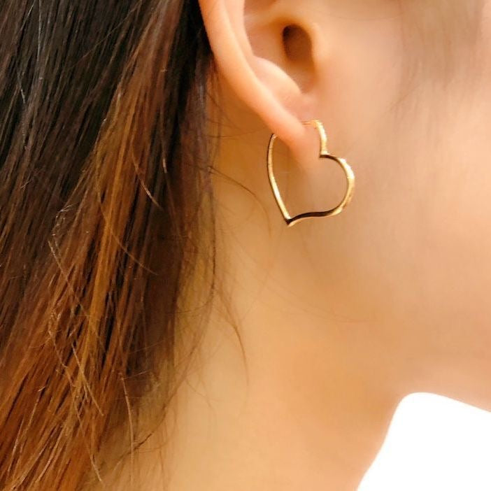 Julia Large Heart Hoop Earrings