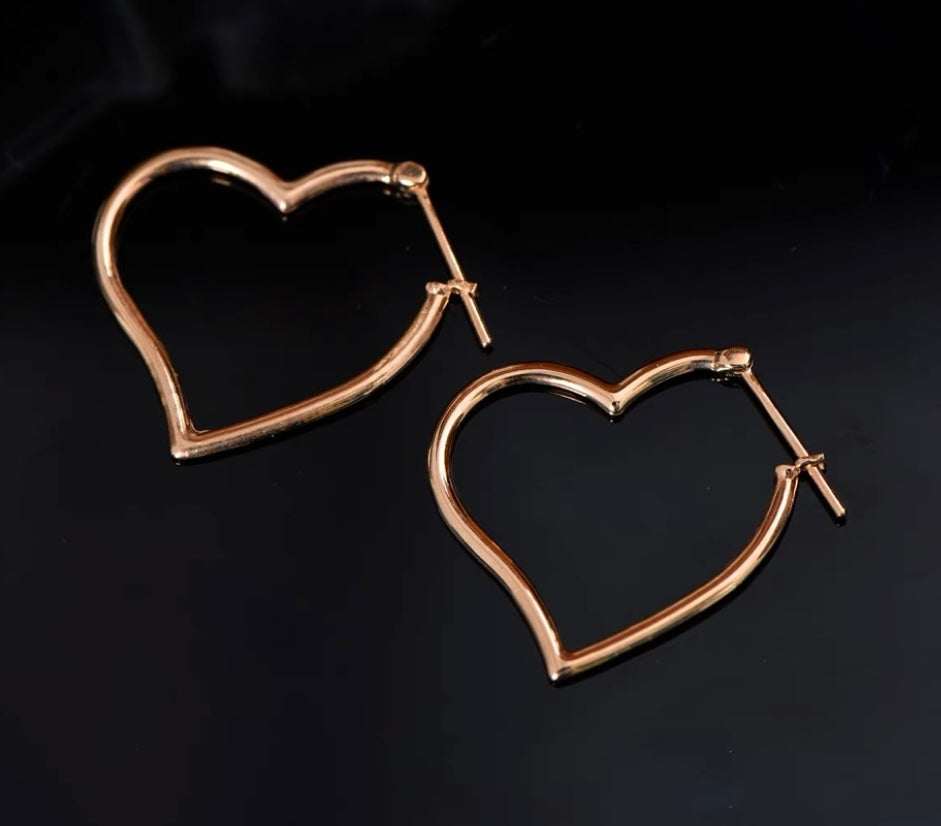 Julia Large Heart Hoop Earrings